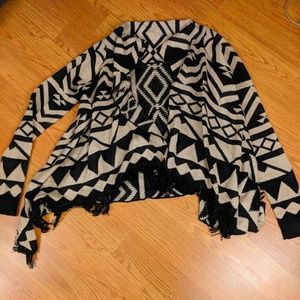Arizona Flowy Sweater Black Brown Small